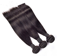 Luxury 8A Virgin Peruvian Straight Bundle  deal with Frontal