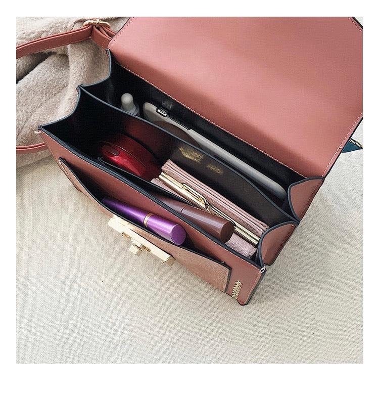 Elegant Khaki Fashion Handbag with Scarf