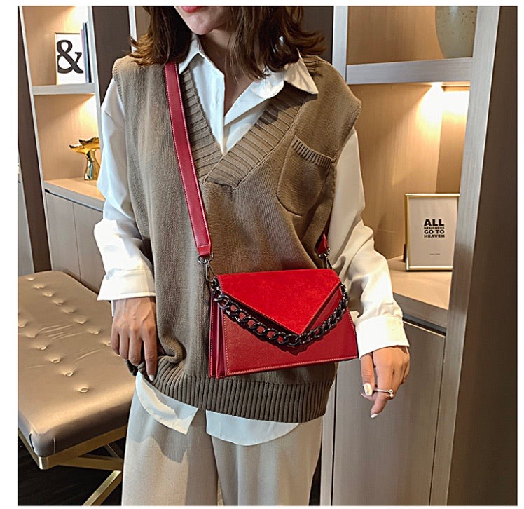Rosaline Red Tote  Handbag(NEW)
